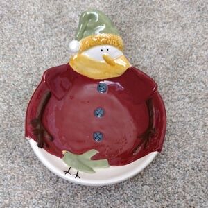 Sonoma Snowman Candy Dish